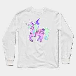 Pastel Goth Carousel Unicorn Long Sleeve T-Shirt